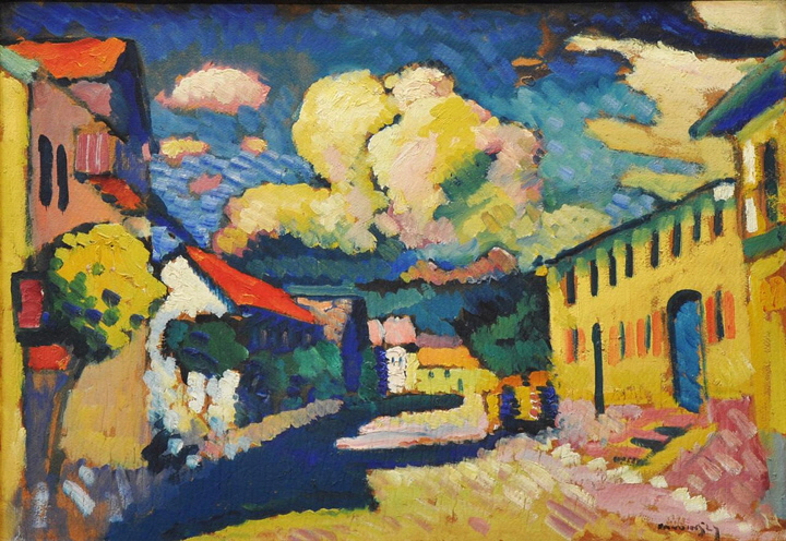 Vassily_Kandinsky,_1908,_Murnau,_Dorfstrasse-B720 Vassily_Kandinsky,_1908,_Murnau,_Dorfstrasse-B720